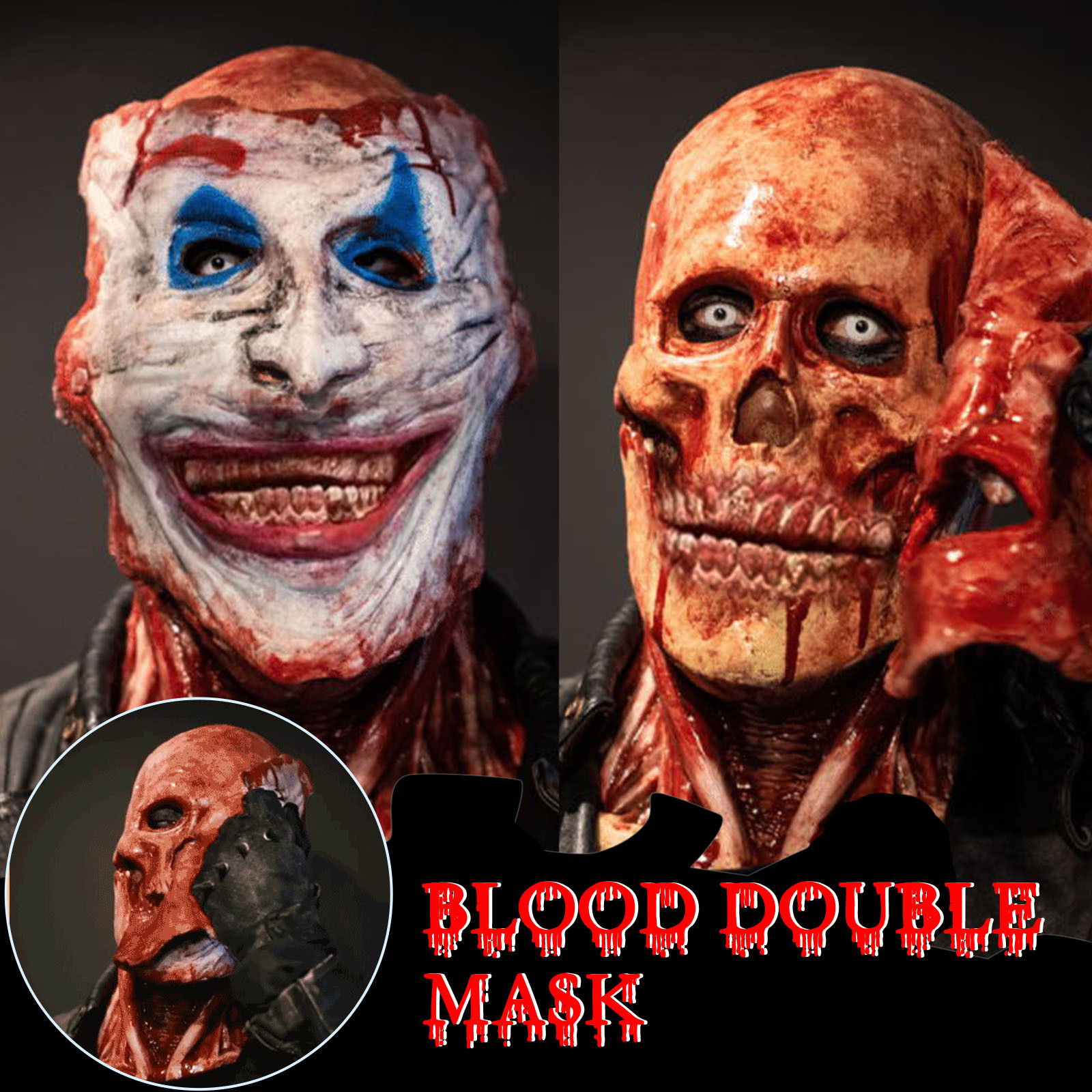 Latex Horror Headgear Mask - Image 4