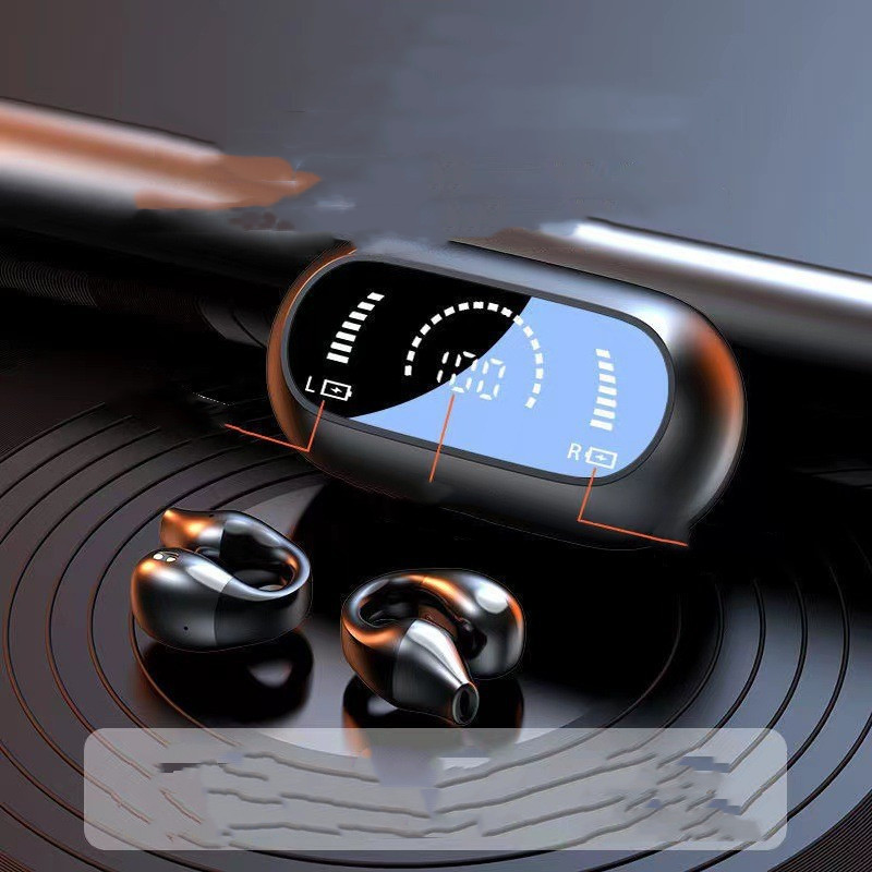 Écouteurs ouverts à clip d'oreille avec écran, noirs – Image 8