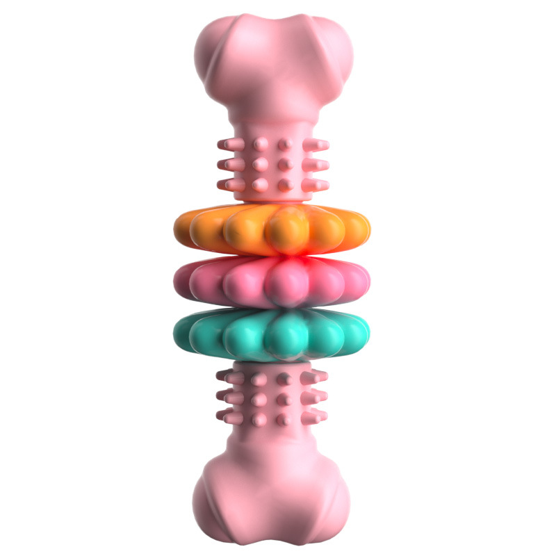 TPR chew bone for dogs, pink