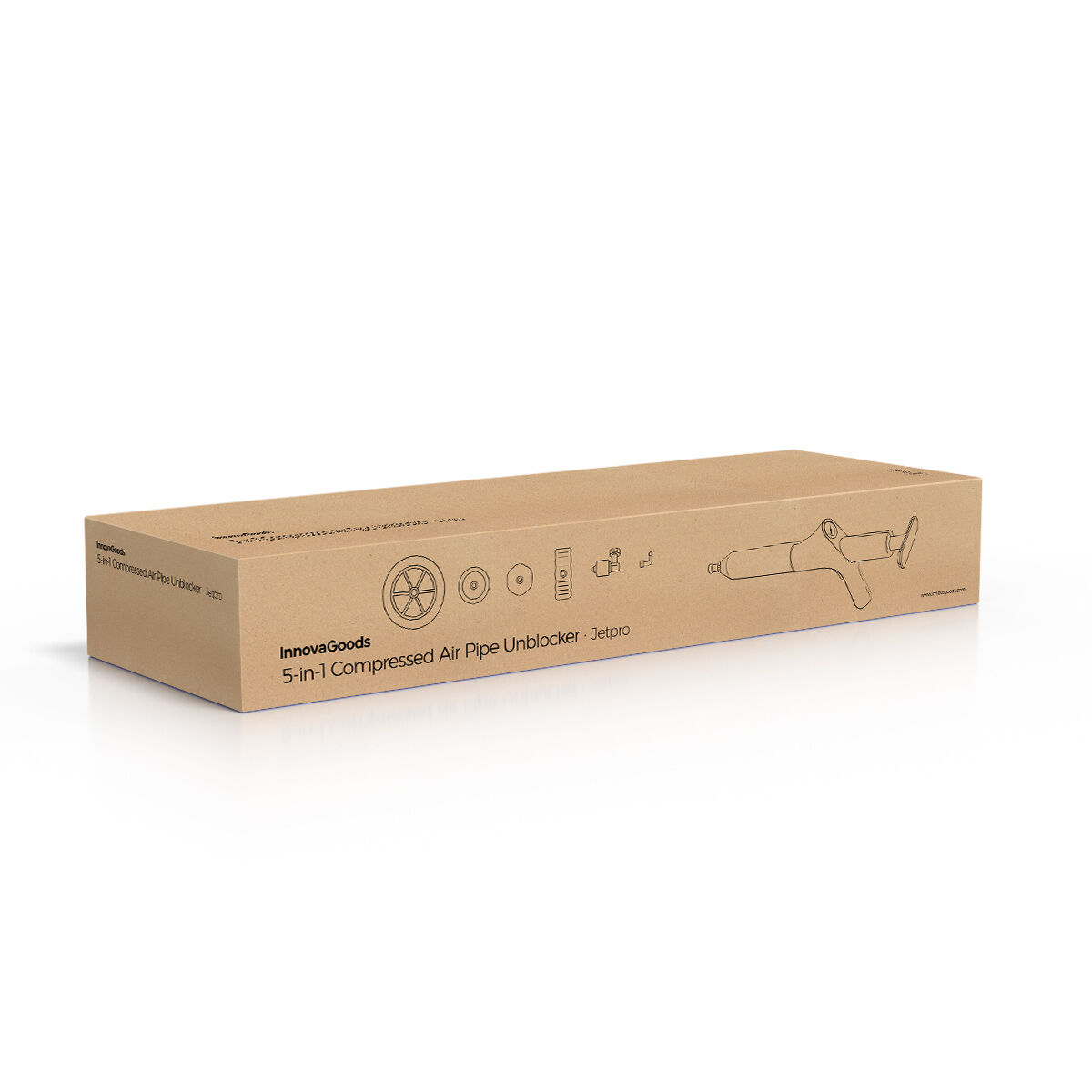 Hogedruk persluchtontstopper met accessoires en 5-in-1 manometer Jetpro InnovaGoods - Afbeelding 8