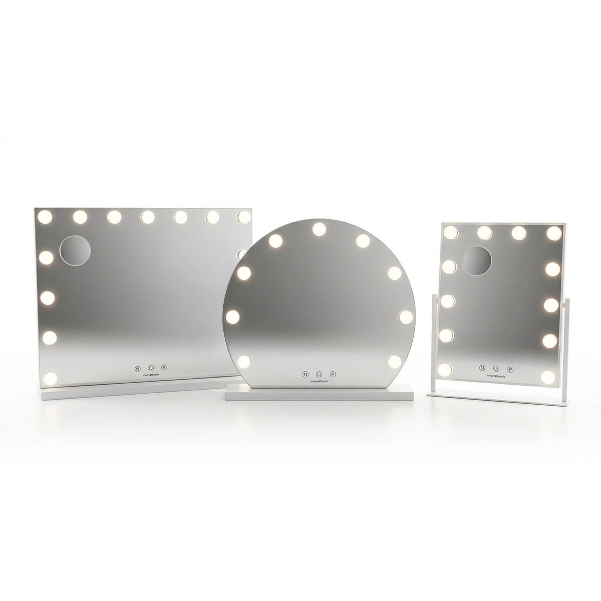 Espejo de Tocador Inclinable con LED Hollywood Glarisse InnovaGoods 12 Bombillas - Imagen 9
